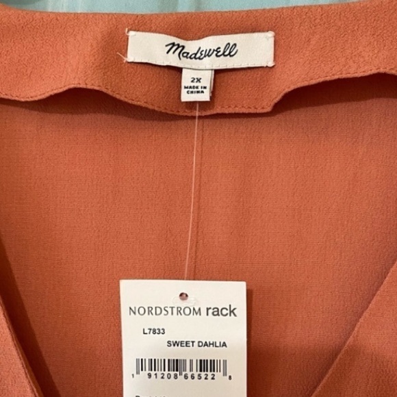 NWT Madewell V-Neck Side Button Easy Shift Dress Sz 2X - Picture 2 of 9